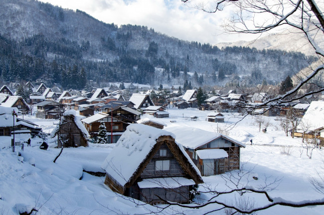Обои картинки фото shirakawa village, japan, города, - здания,  дома, shirakawa, village