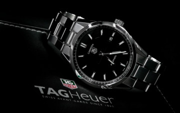Картинка бренды tag+heuer часы роскошные tag heuer швейцария циферблат нержавеющая сталь наручные простой фон черный мужские браслет