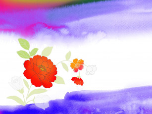Картинка рисованное цветы цветок
