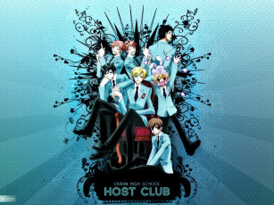 Картинка ouran 11 аниме high school host club