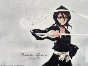 Картинка аниме bleach шинигами kuchiki rukia шикай меч