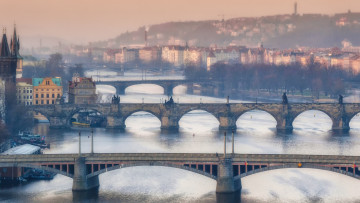 Картинка города прага+ Чехия мосты