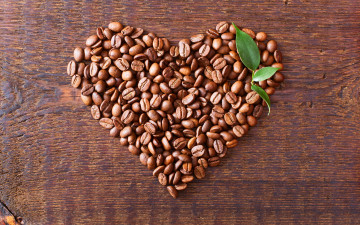 Картинка еда кофе +кофейные+зёрна сердце зерна любовь