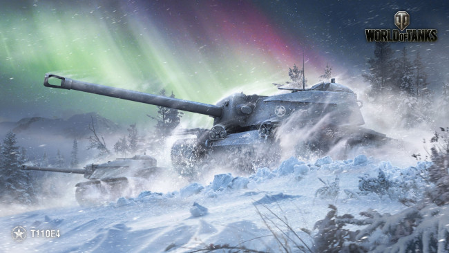 Обои картинки фото видео игры, мир танков , world of tanks, снег, танк