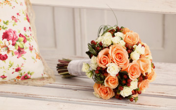 Картинка цветы букеты +композиции flowers bouquet wedding букет свадьба roses розы
