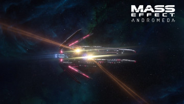 Картинка mass+effect +andromeda видео+игры полет космический корабль галактика вселенная