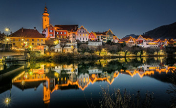 Картинка frohnleiten austria города -+огни+ночного+города