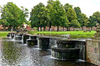 Картинка города фонтаны парк утки