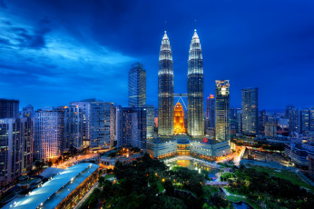 Картинка petronas twin towers malaysia города куала лумпур малайзия небоскребы близнецы