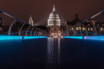 Картинка города лондон великобритания город мост посветка ночь
