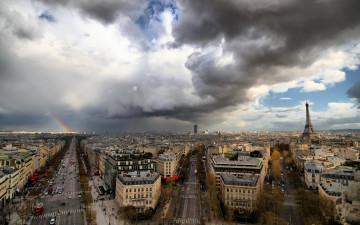 Картинка города париж франция paris город небо