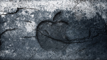 Картинка компьютеры apple логотип яблоко текстура трещины