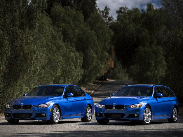 Обои картинки фото автомобили, bmw, 3, 2012, синий, f30-f80, series