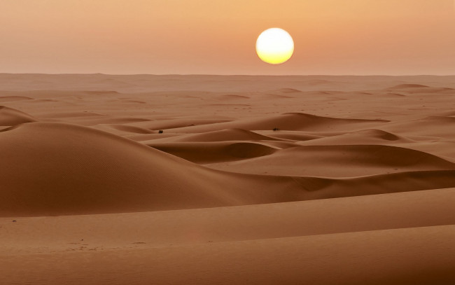 Обои картинки фото природа, пустыни, солнце, барханы, пески, закат, пустыня