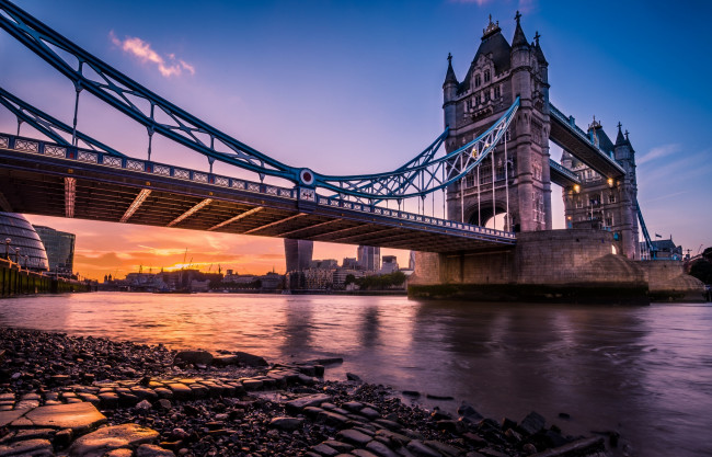 Обои картинки фото города, лондон , великобритания, мост, река
