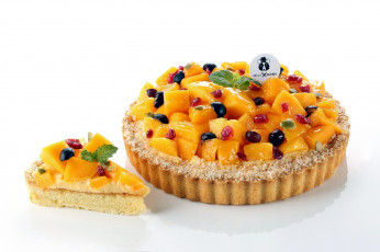 Картинка еда пироги персиковый пирог фруктовый
