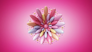 Картинка 3д+графика абстракция+ abstract simple background artwork artist art pink lacza digital flower rendering