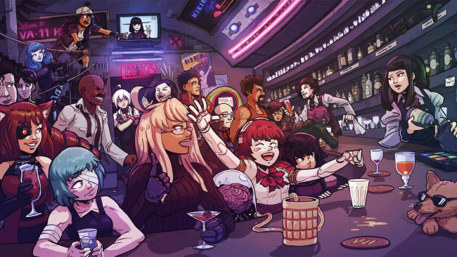 Обои картинки фото аниме, va-11 hall-a cyberpunk bartender action, va-, 11, hall, a, cyberpunk, bartender, action