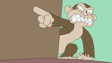 Картинка мультфильмы family guy обезьяна