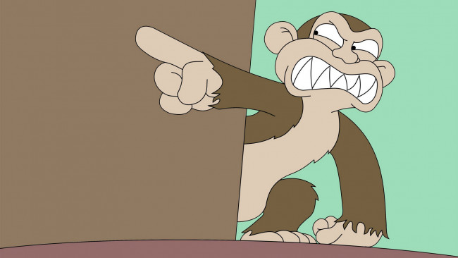 Обои картинки фото мультфильмы, family, guy, обезьяна