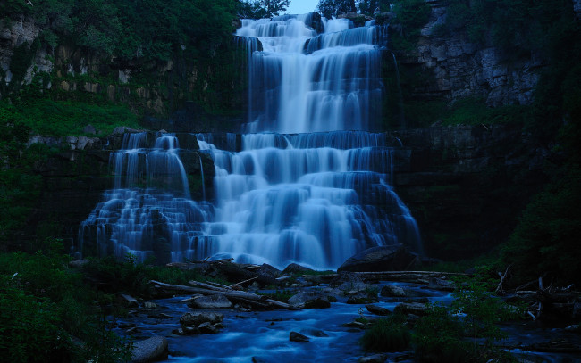 Обои картинки фото водопад, природа, водопады, скалы, река, пейзаж