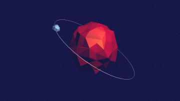 Картинка рисованные абстракция фон планета вектор спутник