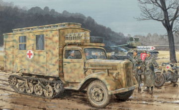 Картинка рисованные армия солдаты автомобиль