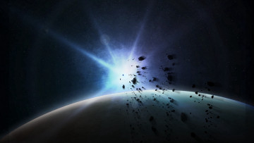 Картинка космос арт астероиды