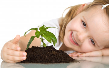 Картинка разное дети девочка растение