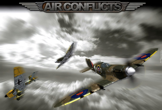 Обои картинки фото видео игры, air conflicts, самолеты, бой
