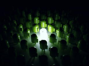 Картинка компьютеры android андроид роботы зеленые