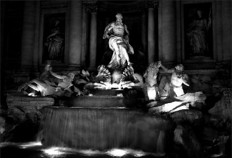 Картинка города рим ватикан италия ночь фонтан скульптуры