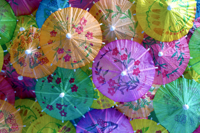 Обои картинки фото разное, текстуры, разноцветный, коктейльные, зонтики