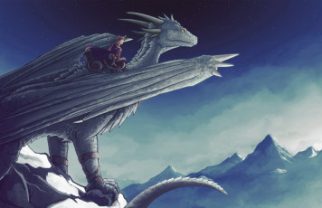 Картинка фэнтези драконы крылья