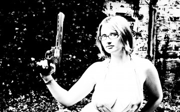 обоя -Unsort Девушки с оружием, девушки, unsort, оружием, револьвер