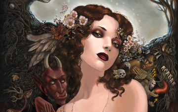 Картинка фэнтези красавицы+и+чудовища демон взгляд