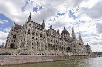 обоя parliament of hungary,  budapest, города, будапешт , венгрия, река, набережная, парламент