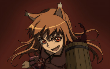 обоя аниме, spice and wolf, horo, арт, девушка, spice, and, wolf