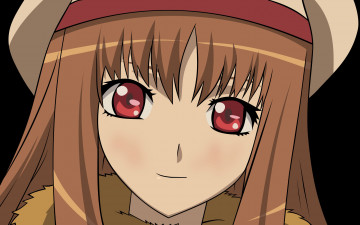 обоя аниме, spice and wolf, лицо, девушка, spice, and, wolf, взгляд, арт, horo
