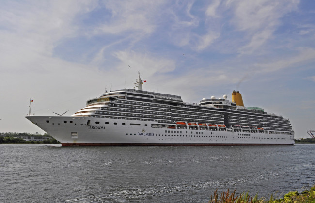 Обои картинки фото p&o cruises arcadia, корабли, лайнеры, круизный, лайнер