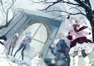 Картинка tian+tian+meng+wuyu аниме подростки зима