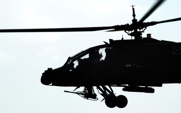 обоя ah-64 apache, авиация, вертолёты, боевые, вертолеты, вертолет, вооруженные, силы, силуэт