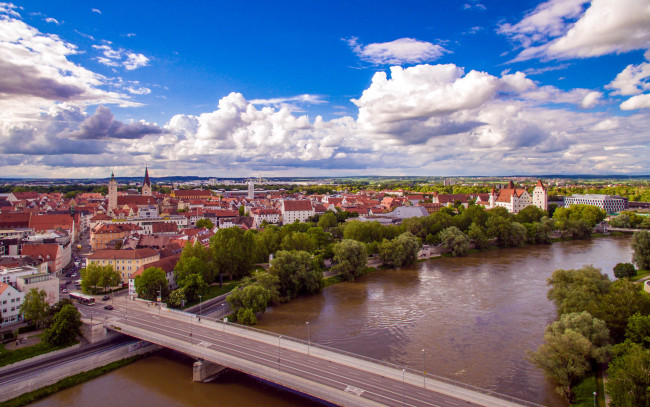 Обои картинки фото ingolstadt, germany, города, - мосты