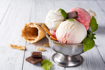 Картинка еда мороженое +десерты шоколад мята ассорти