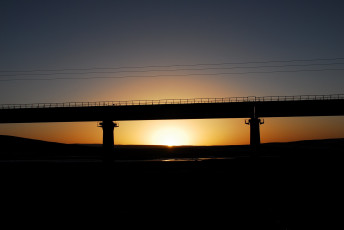 Картинка города мосты мост закат