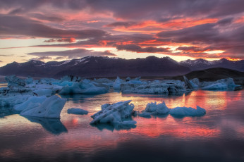 Картинка природа айсберги ледники горы