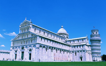 Картинка pisa tuscany italy города пиза италия башня дворец низанская