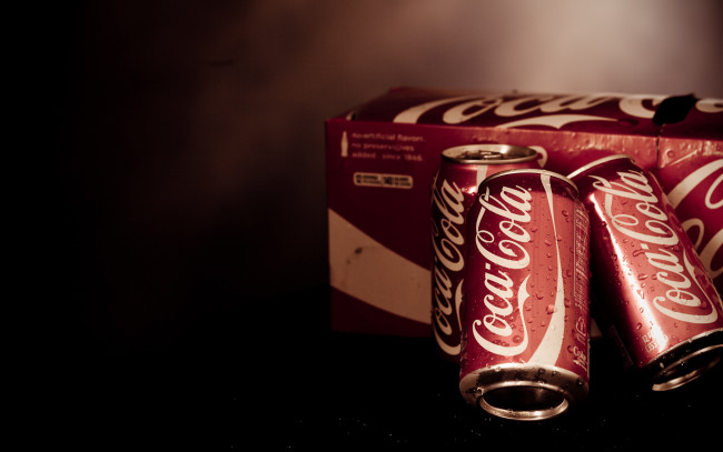 Обои картинки фото бренды, coca, cola, банки