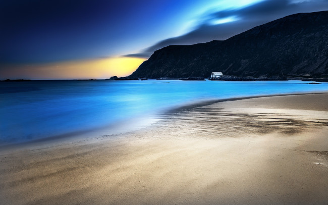Обои картинки фото природа, побережье, песок, вечер
