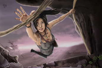 Картинка видео игры tomb raider 2013 девушка